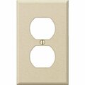 Amerelle PRO 1-Gang Stamped Steel Outlet Wall Plate, Ivory Wrinkle C982DIV